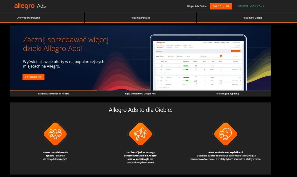Kampanie reklamowego na Allegro