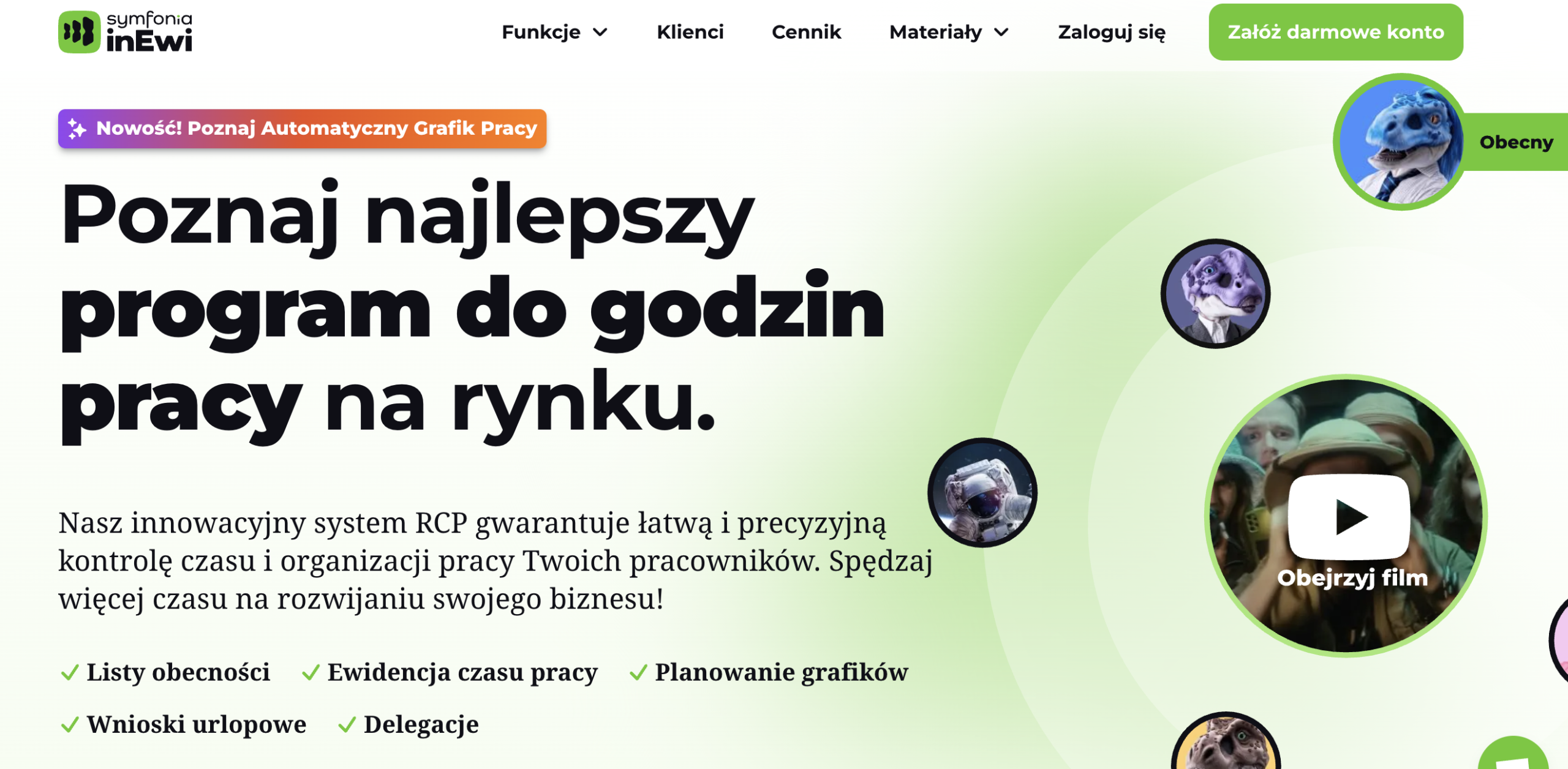 inEwi - program do ewidencji czasu pracy