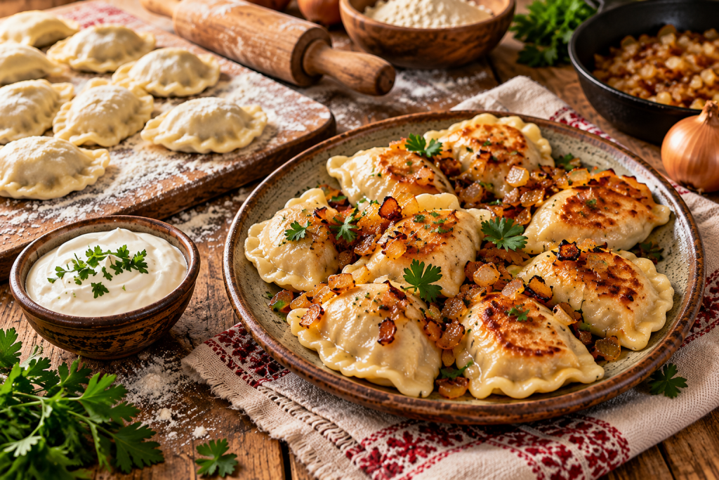 pierogi z cebulką